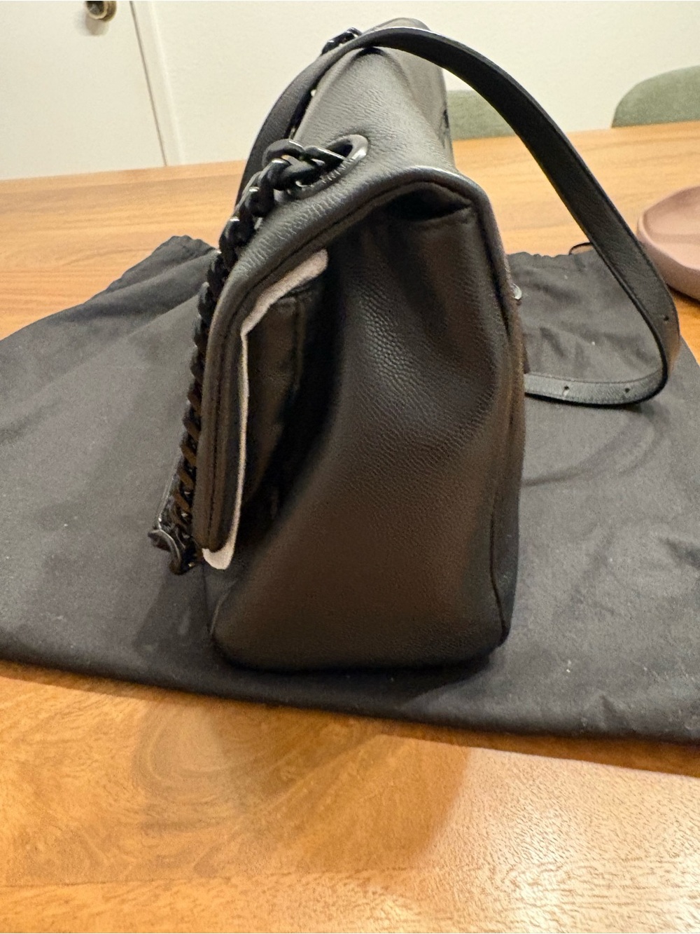 Saint Laurent West Hollywood Matte Black Monogram Chain Shoulder Bag - Picture 5 of 10
